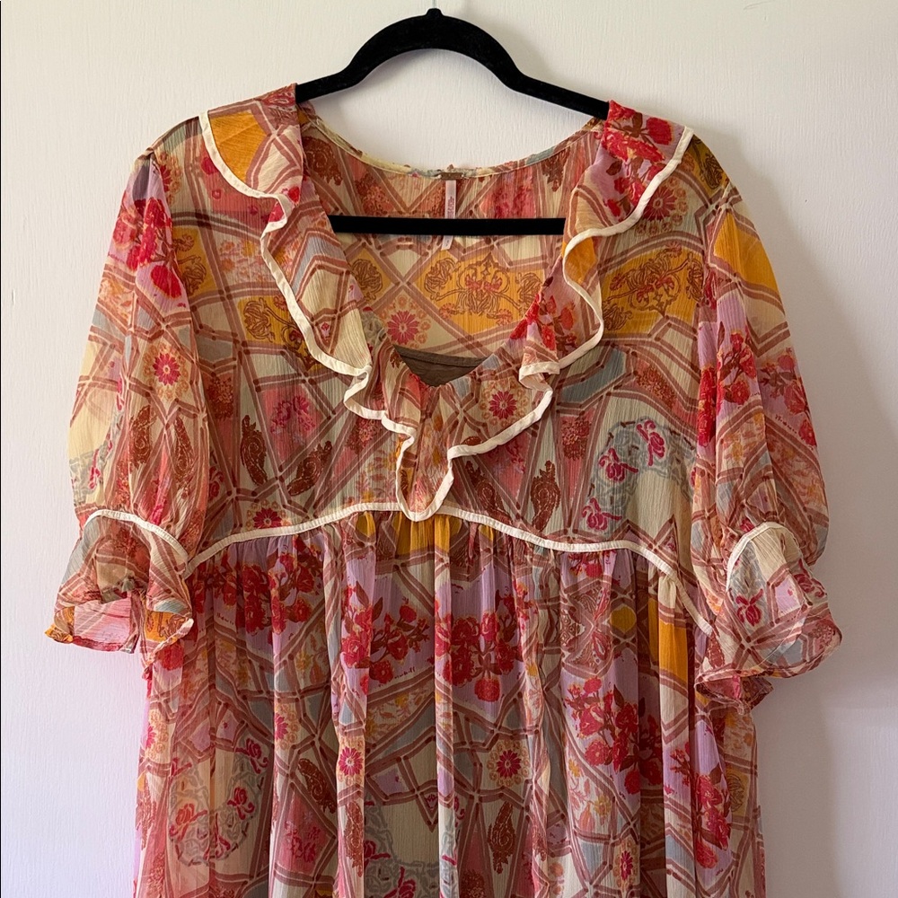 Freepeople midi dress with slip
